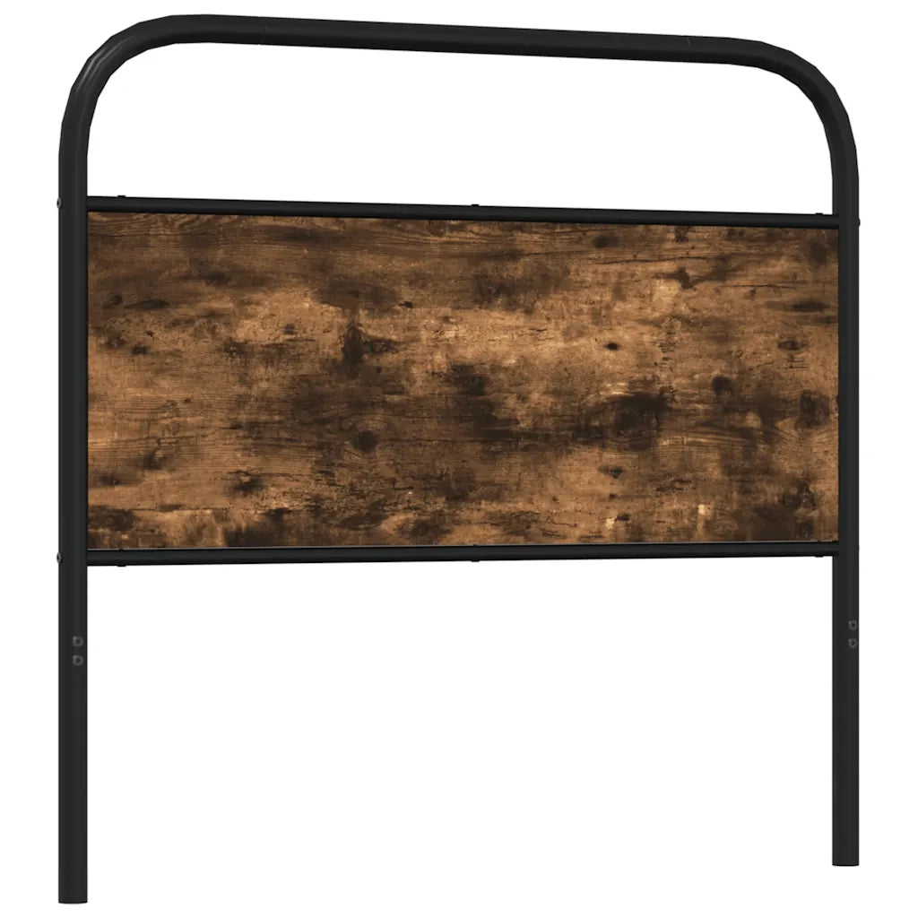 Testiera-Testata-Testiera Decorativa Rovere Fumo 120 cm in Acciaio e Legno Multistrato