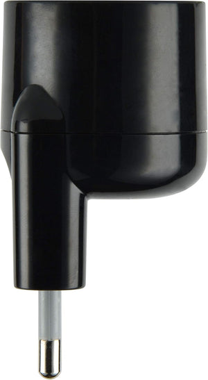 Adattatore disassato Schuko 16A 2P+T salvaspazio da spina tedesca a presa italiana 10A nero Electraline