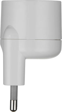 Adattatore disassato Schuko 16A 2P+T salvaspazio da spina tedesca a presa italiana 10A bianco Electraline