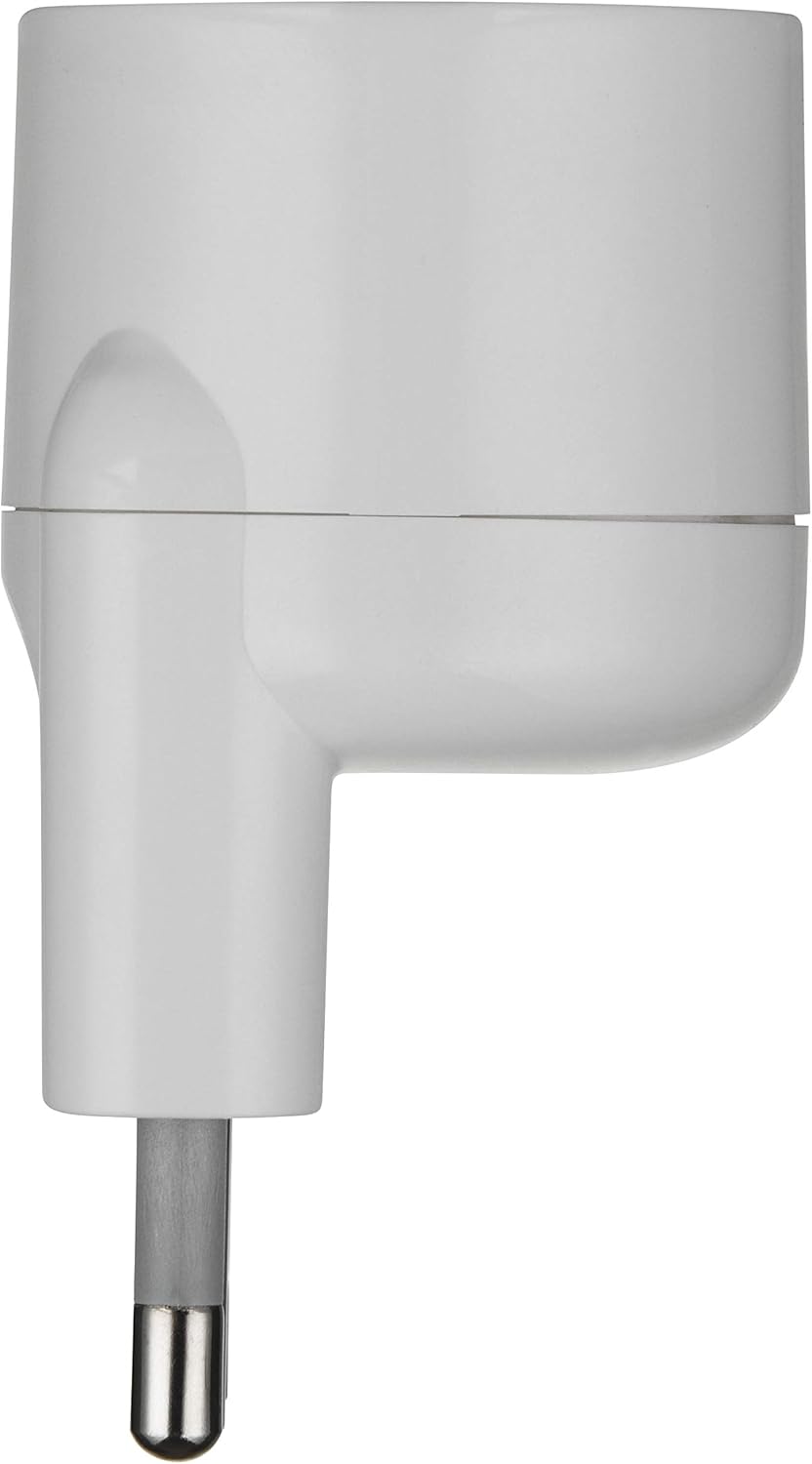 Adattatore disassato Schuko 16A 2P+T salvaspazio da spina tedesca a presa italiana 10A bianco Electraline