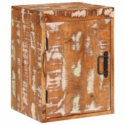Comodino-Tavolino da notte Marrone 35 x 33 x 48 cm Legno Solido Recuperato