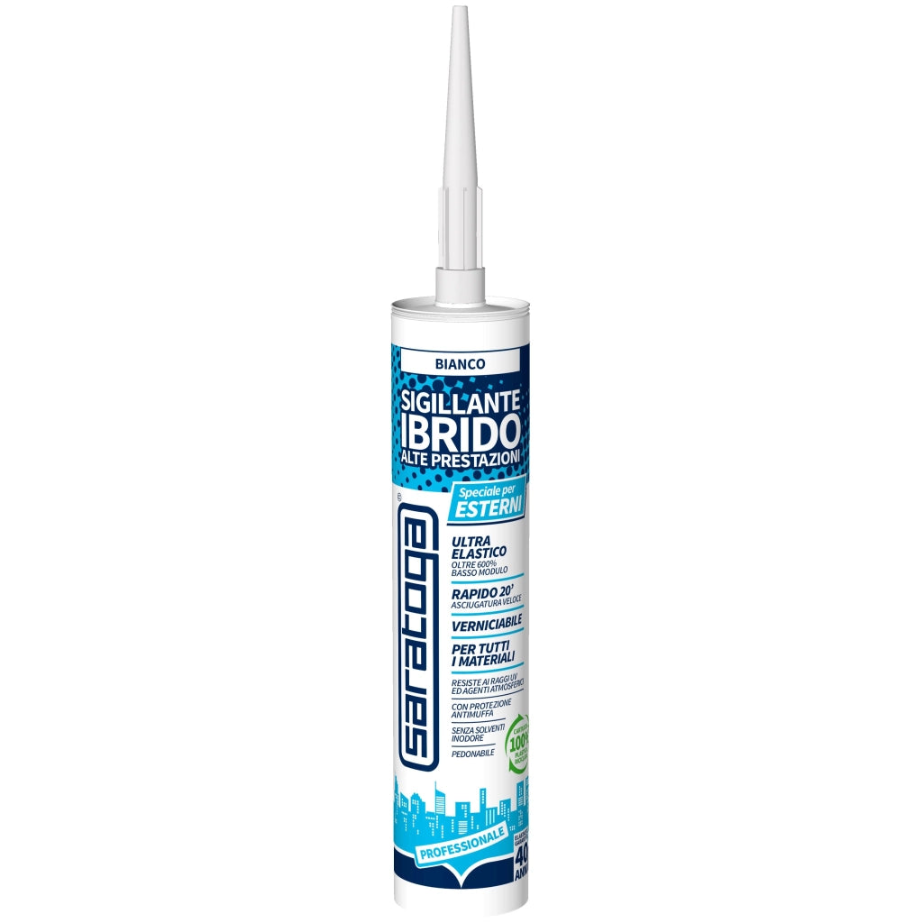 SILICONE IBRIDO BIANCO PER ESTERNO AD ALTE PRESTAZIONI  SARATOGA