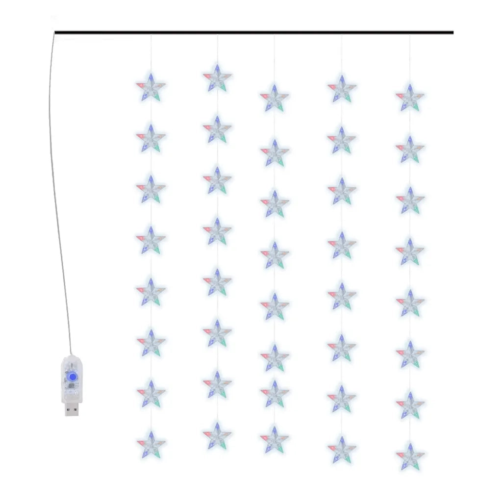 Luci Fatate a Stella a LED 200 LED Colorati 8 Funzioni 328805