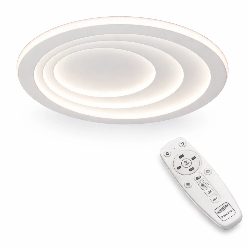 Plafoniera LED 70W Ø50cm Dimmerabile con Telecomando 3000K 4000K 6500K 4200lm Moderna da Soffitto IP20 Fascio 120°