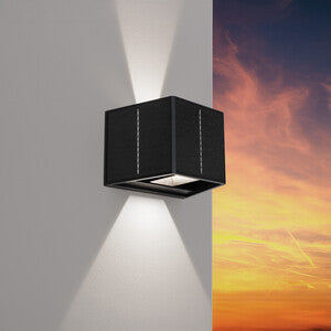 APPLIQUE LED UPDOWN SOLARE QUAD 3,3W 4000K NERO- 6,0 pz