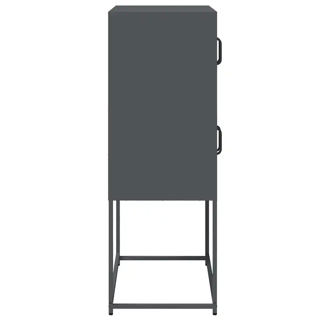 Credenza Antracite 68x39x107 cm Acciaio 853346