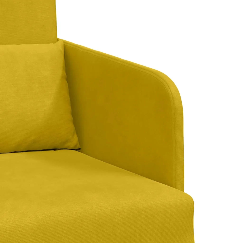 Divano letto-Sofa Letto-Daybed Giallo 65 x 80 x 83 cm Velluto