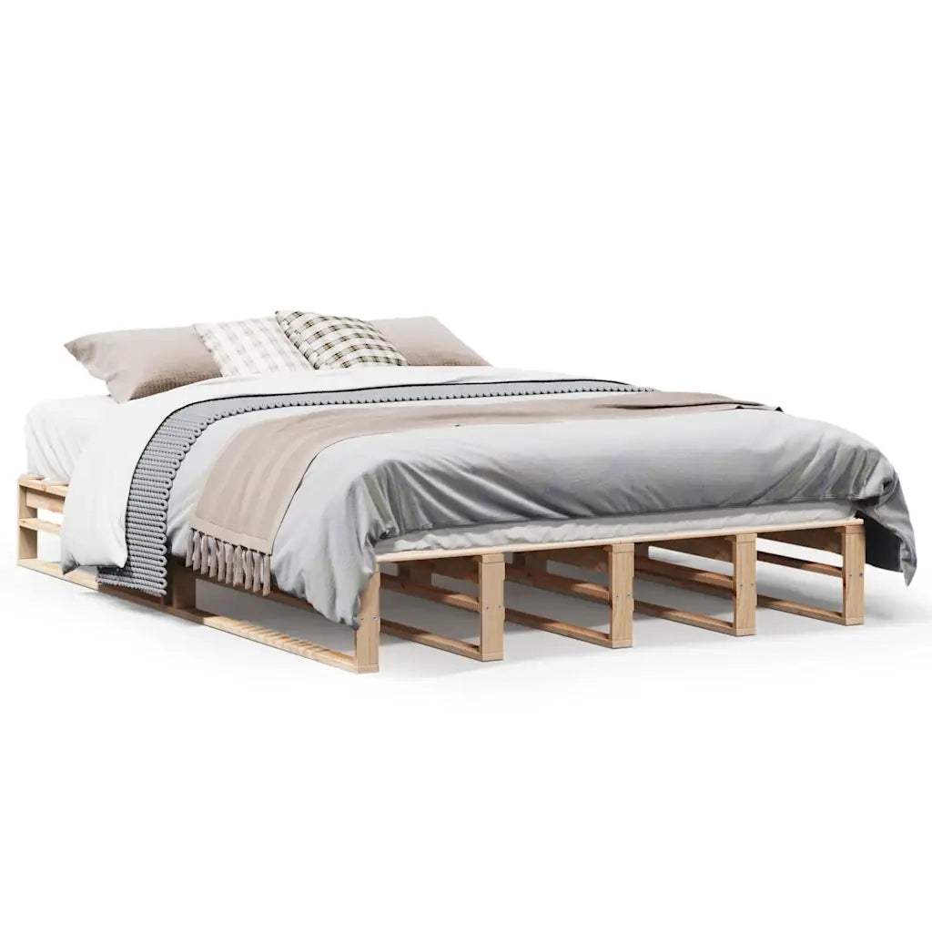 Letto senza Materasso 120x190 cm in Legno Massello di Pino 850863