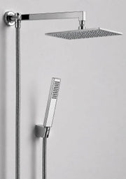 KIT DOCCIA CON SOFFIONE QUADRATO Ø20 CM E BRACCIO QUADRATO 40 CM