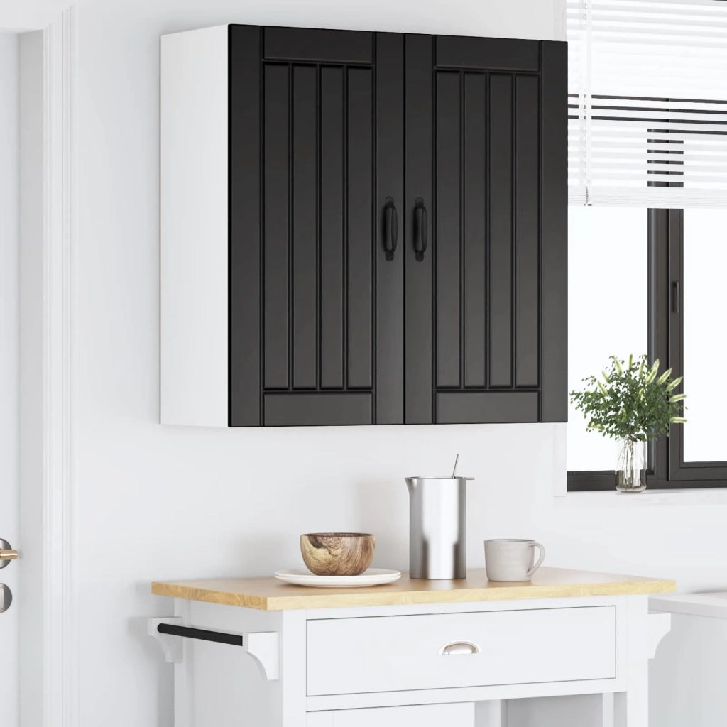 Pensile da cucina | Armadietto a muro LUCCA Nero 80 x 31 x 80 cm