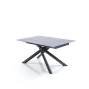 Tavolo allungabile in vetro antracite cm. H.76 x P.90 x L.140/230