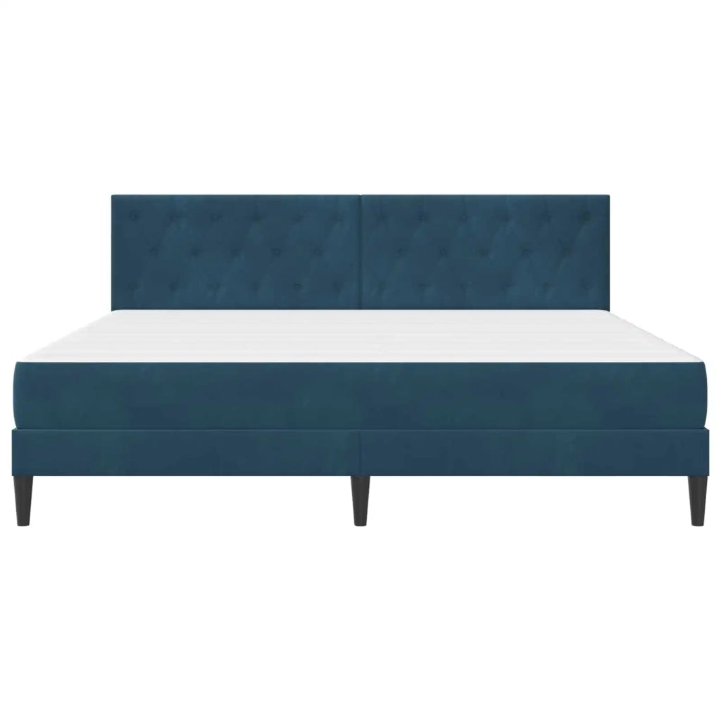 Struttura letto con materasso Blu 200 x 200 cm Velluto 3415077