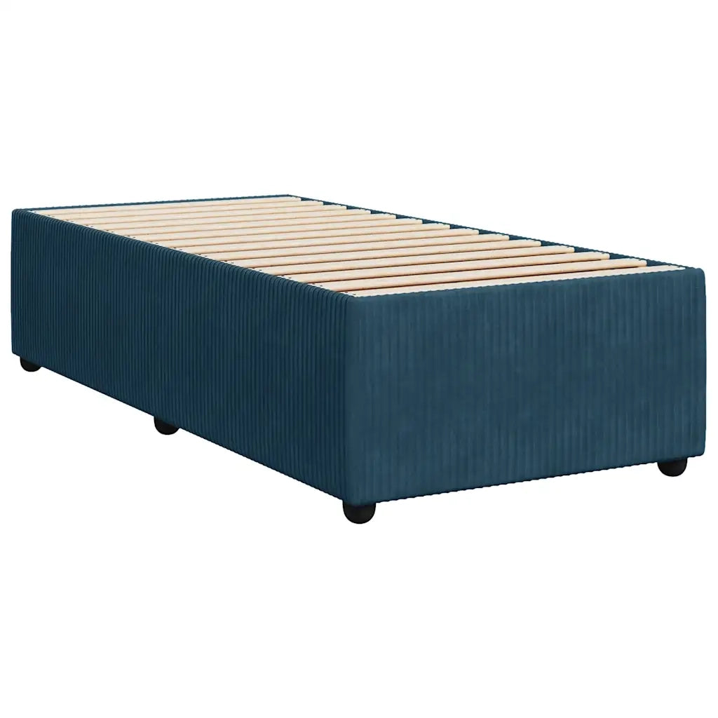 Giroletto a Molle con Materasso Blu 90x200 cm in Velluto 3294548