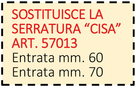 Securemme SERRATURA AD INFILARE 4 MANDATE 2 CHIAVI DM Art. 2031 E.70