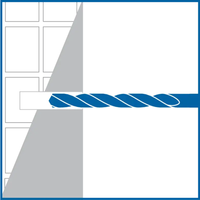 Tassello prolungato tacx con vite per fissaggi leggeri 100 pezzi *** misura Ø 10 x 100 mm, confezione 1