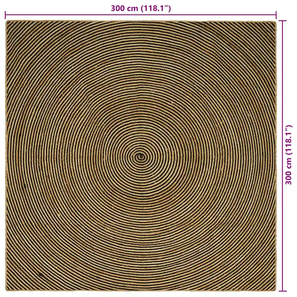 Tappeti per area Nero 300 x 300 cm Juta 42010750