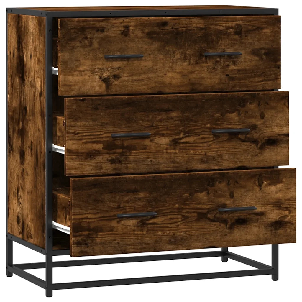 Credenza Rovere Fumo 68x35x76 cm in Truciolato