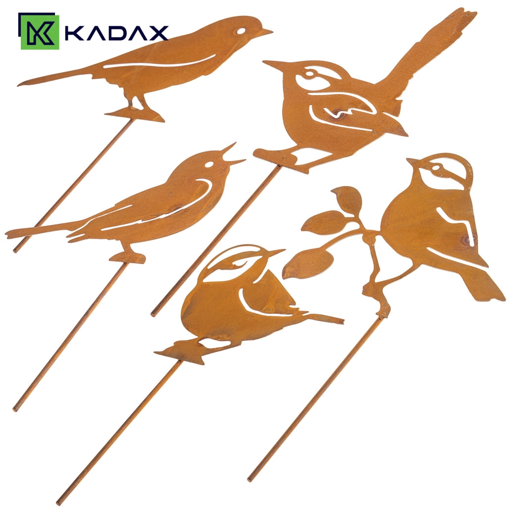 KADAX Ozdoba cortenowa Ptaki P25724 pakiet 6szt K1