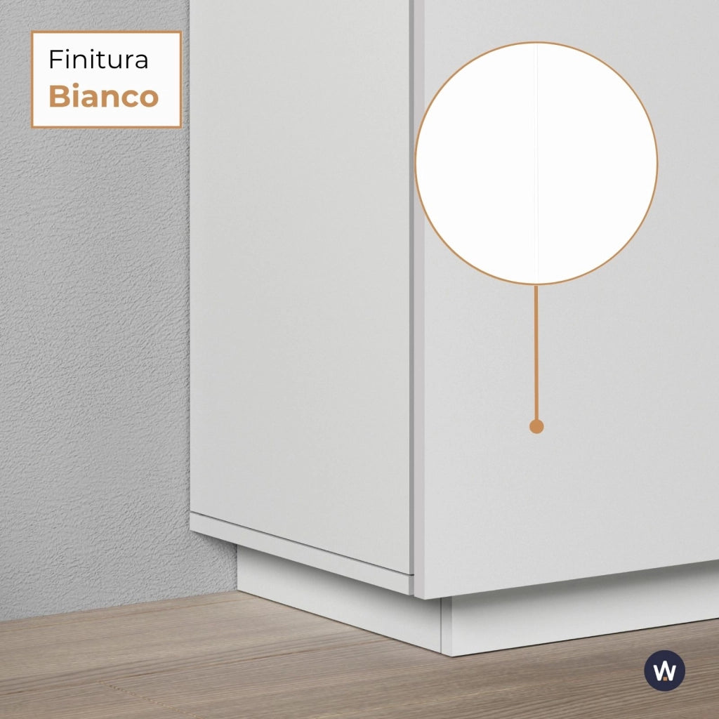WHOUS Armadio multiuso Easy a 2 ante bianco opaco 79,20x38x166 cm