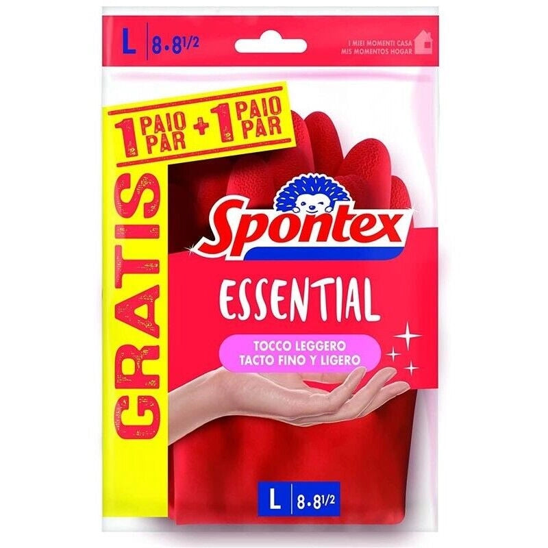 SPONTEX GUANTI IN LATTICE SUPER SOTTILI 2 PAIA TAGLIA L