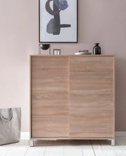 Cassettiere da Scarpe - Design Alto in Legno - Grande Capacità per 20 Paia - 100x108x37.5cm