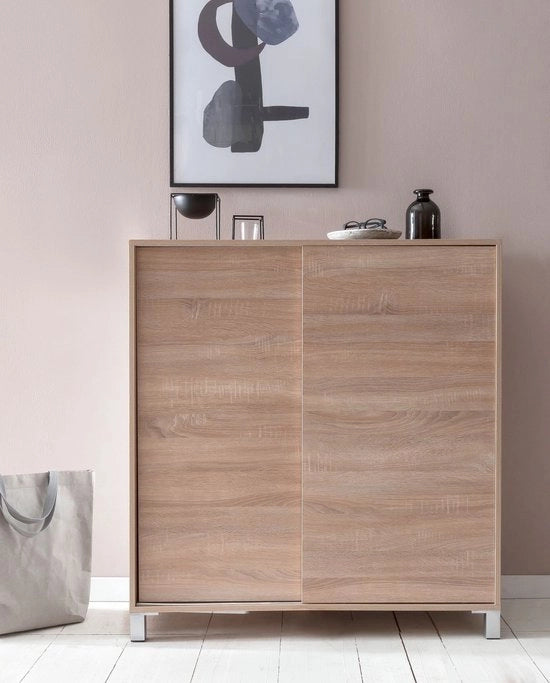 Cassettiere da Scarpe - Design Alto in Legno - Grande Capacità per 20 Paia - 100x108x37.5cm