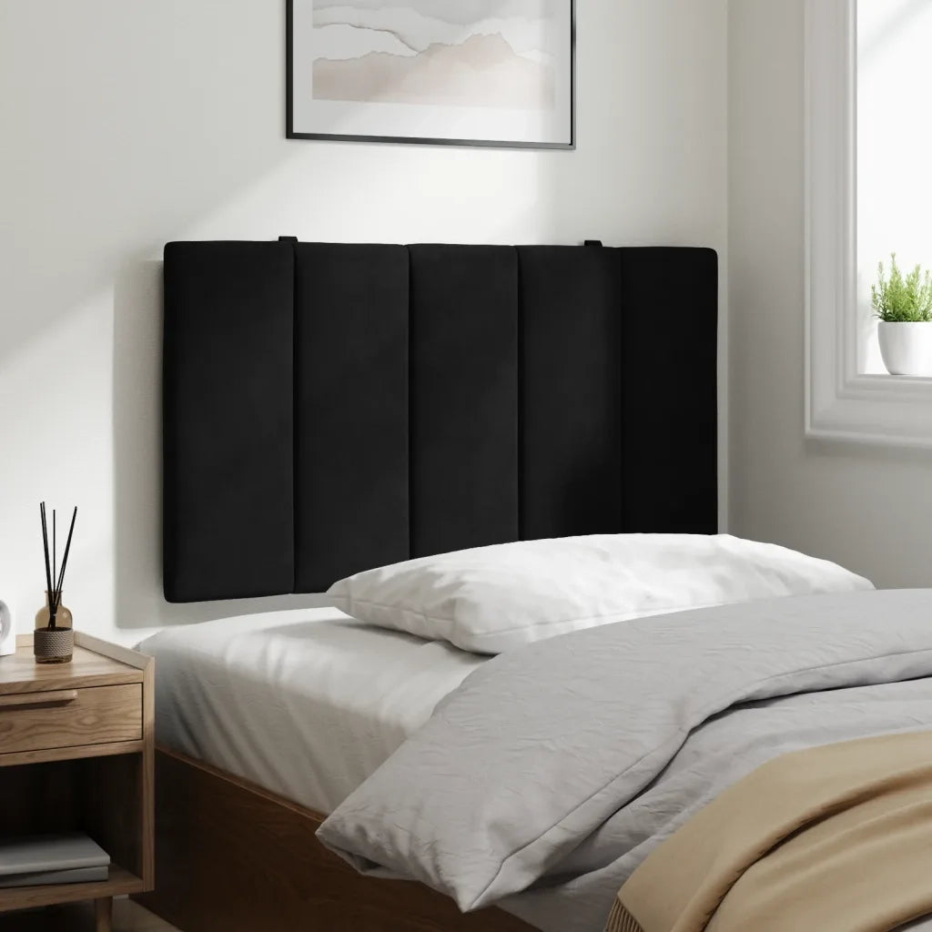Cuscino Testiera Hanko Nero 90 cm in Velluto 374651
