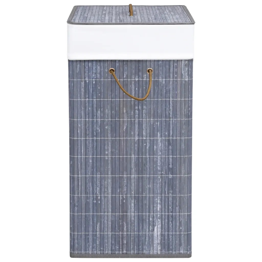 Cesto Portabiancheria in BambÃ¹ Grigio 83 L cod mxl 78171