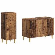 Set di Armadi da Bagno da 2 Pezzi DELFT Legno antico 3417709