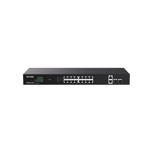 Switch tenda teg1120p-16-150w 18p ge+2sfp con 16p poe 150w power consumption 30w max. poe of single port