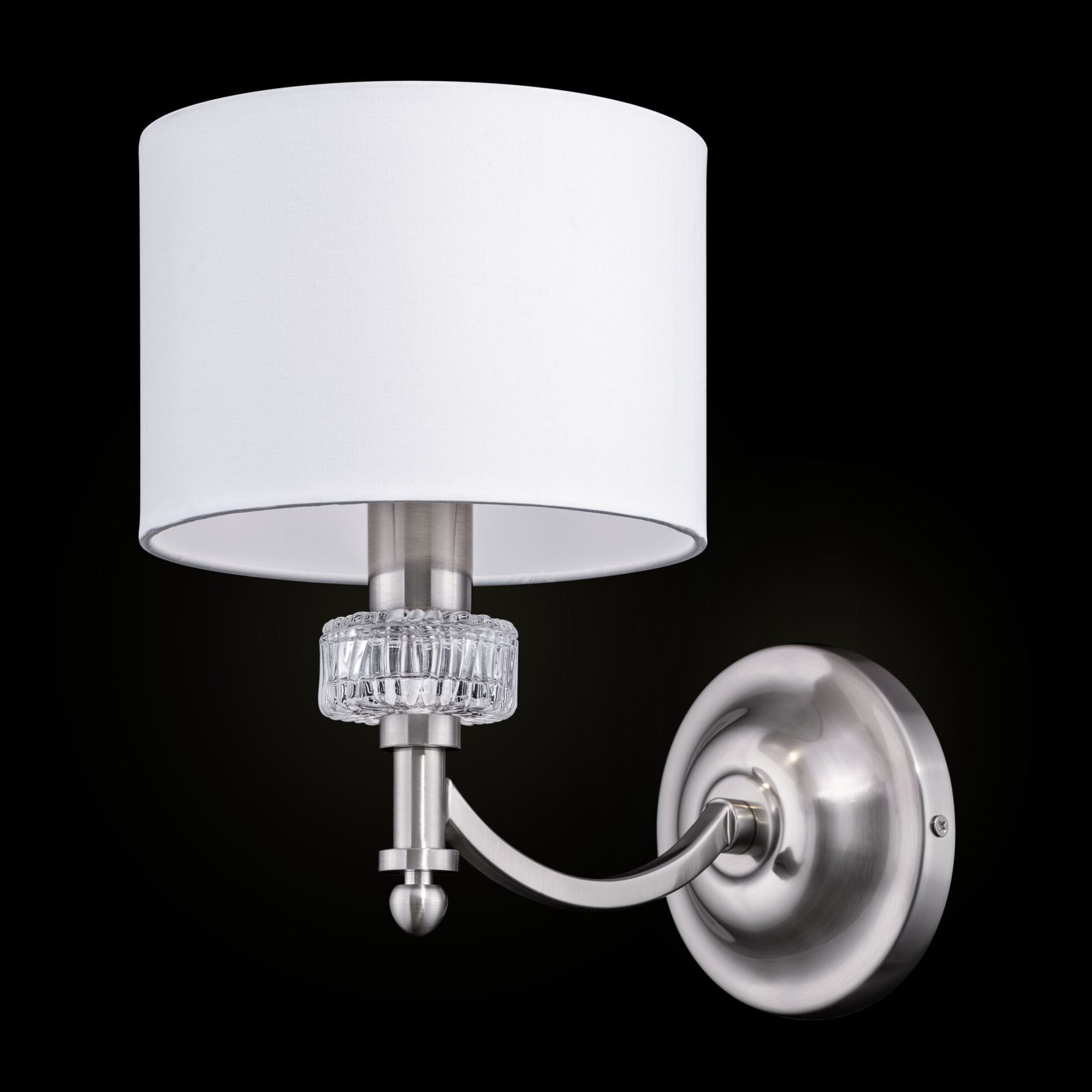 Lampada da parete Neoclassic in Metallo e Vetro Alicante Nickel