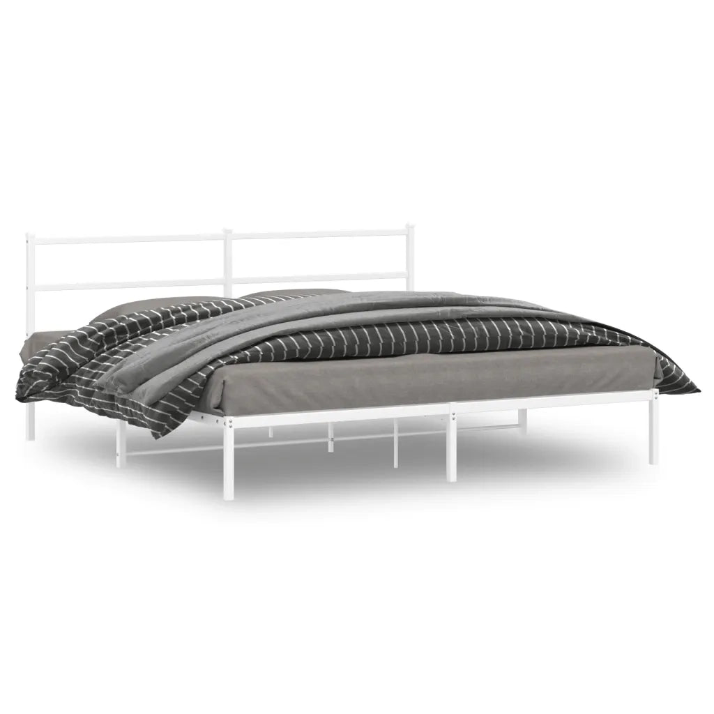 Giroletto con Testiera Metallo Bianco 193x203 cmcod mxl 86520