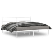 Giroletto con Testiera Metallo Bianco 193x203 cmcod mxl 86520
