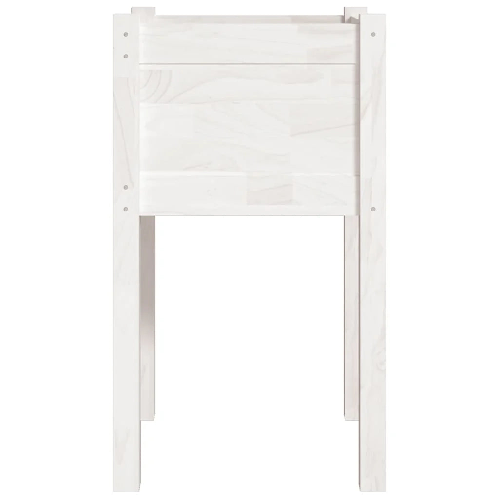 Fioriera aiuola rialzata fioriera aiuola giardino esterno da terrazza 40 x 40 x 70 cm legno di pino massiccio bianco 02_0038549