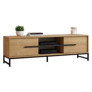 Cinaglio, Mobile Porta tv un Ripiano, 160x40x50h cm Marrone Rovere