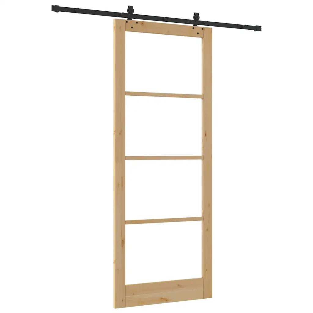 Porta Scorrevole ORKDAL Marrone 93 x 232 cm Legno e Metallo 3332207