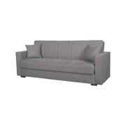 Giaveno, Divano Letto 3 Posti Contenitore, 214x80 cm Grigio