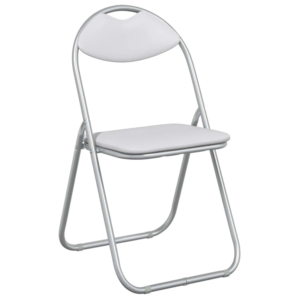 Sedia pieghevole 8 pcs Bianco e Grigio 48 x 43,5 x 81 cm 42029063