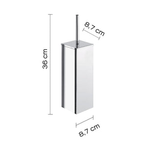 Scopino WC d'appoggio con ciuffo in setole in acciaio inox e Cromall 6933 Gedy serie COLORADO Cromato