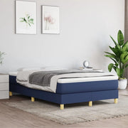 Giroletto a Molle con Materasso-Struttura Letto Blu 120x200 cm in Tessuto