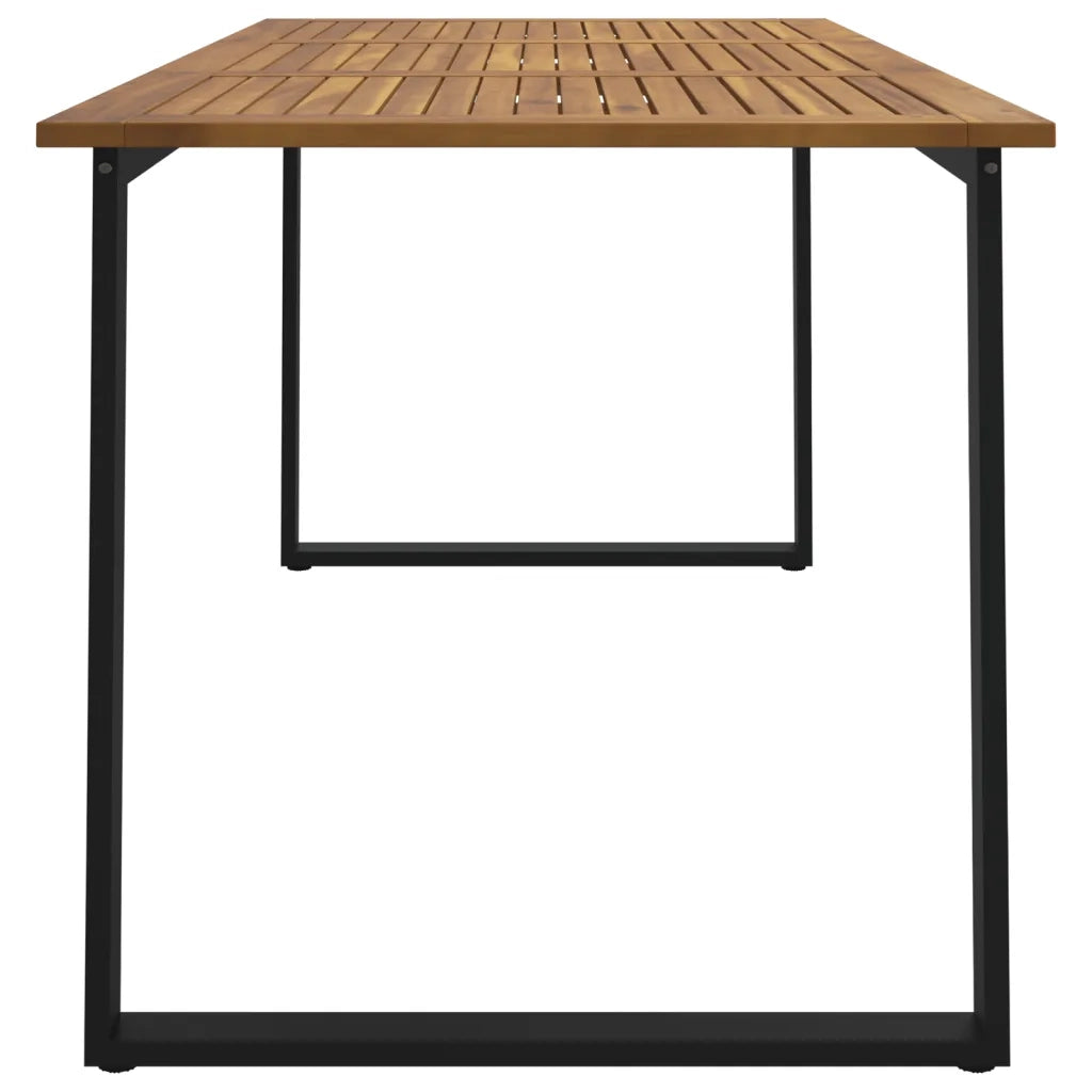 Tavolo Giardino con Gambe a U 160x80x75cm Legno Massello Acacia 319512