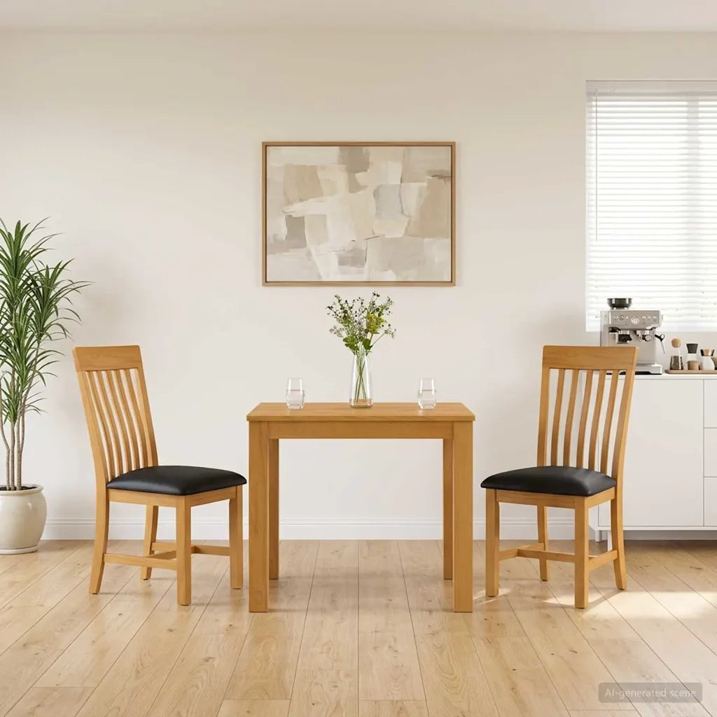 Set da pranzo 3 pz Nero Legno di Quercia Massello 3430322
