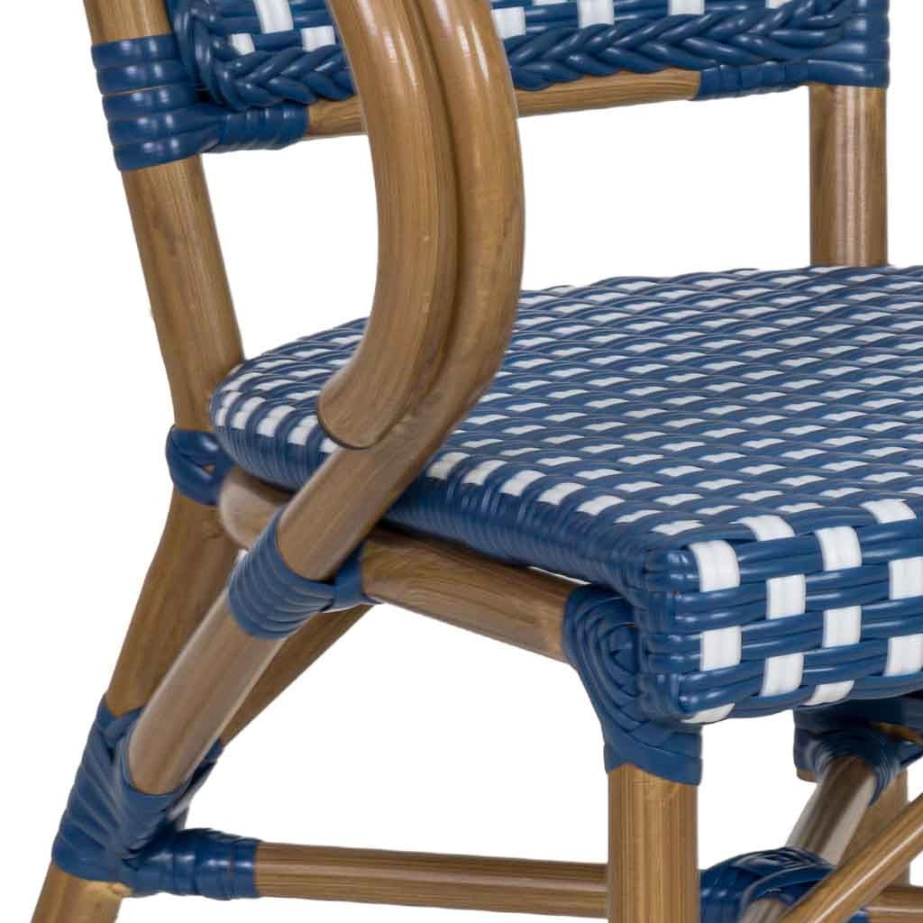Fauteuil in rotin sintetico  bleu 57x57x84 cm (hauteur)