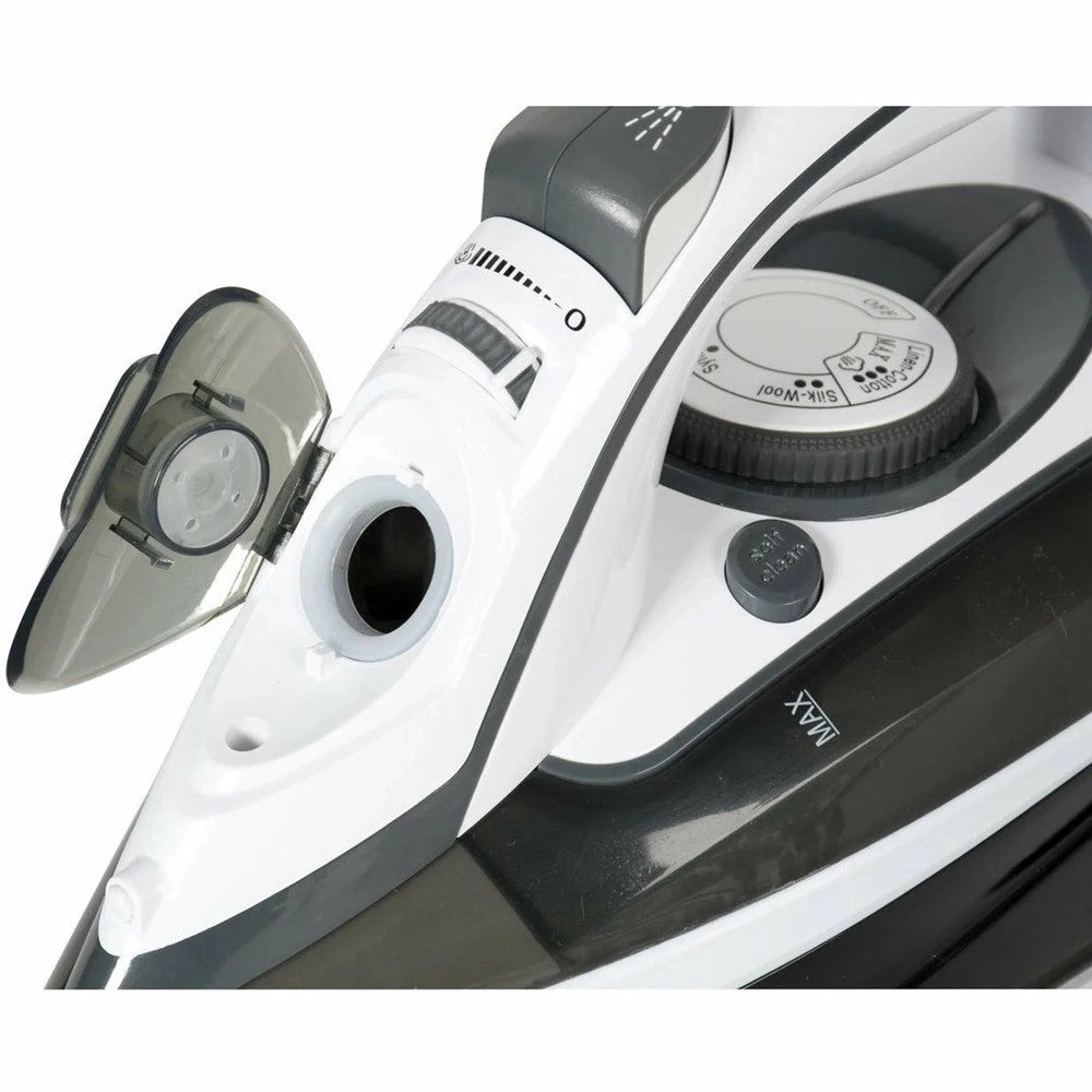Trade Shop - Ferro Da Stiro A Vapore 2800w Capacità 400 Ml Punta Slim Autopulente Stiratura A Secco -