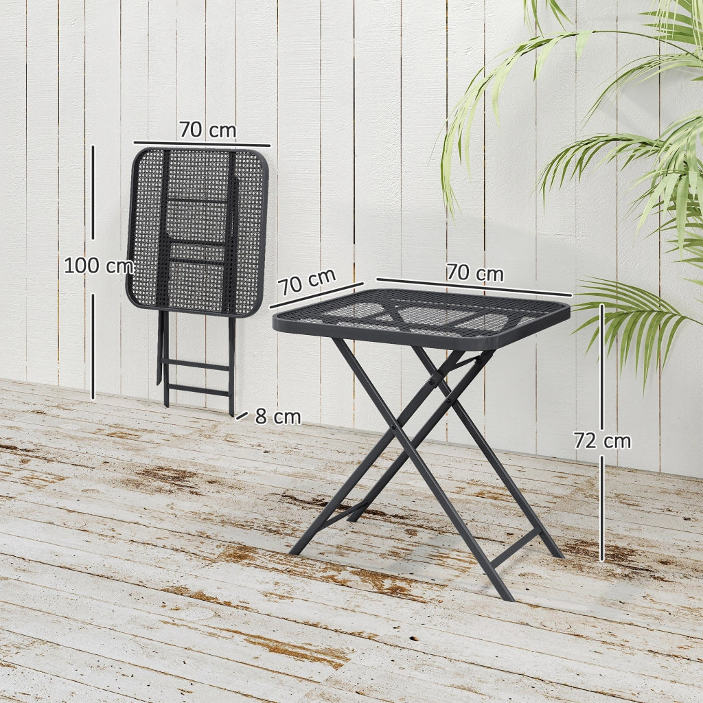 Tavolino pieghevole ¨C zephmum ¨C 70x70 cm, nero