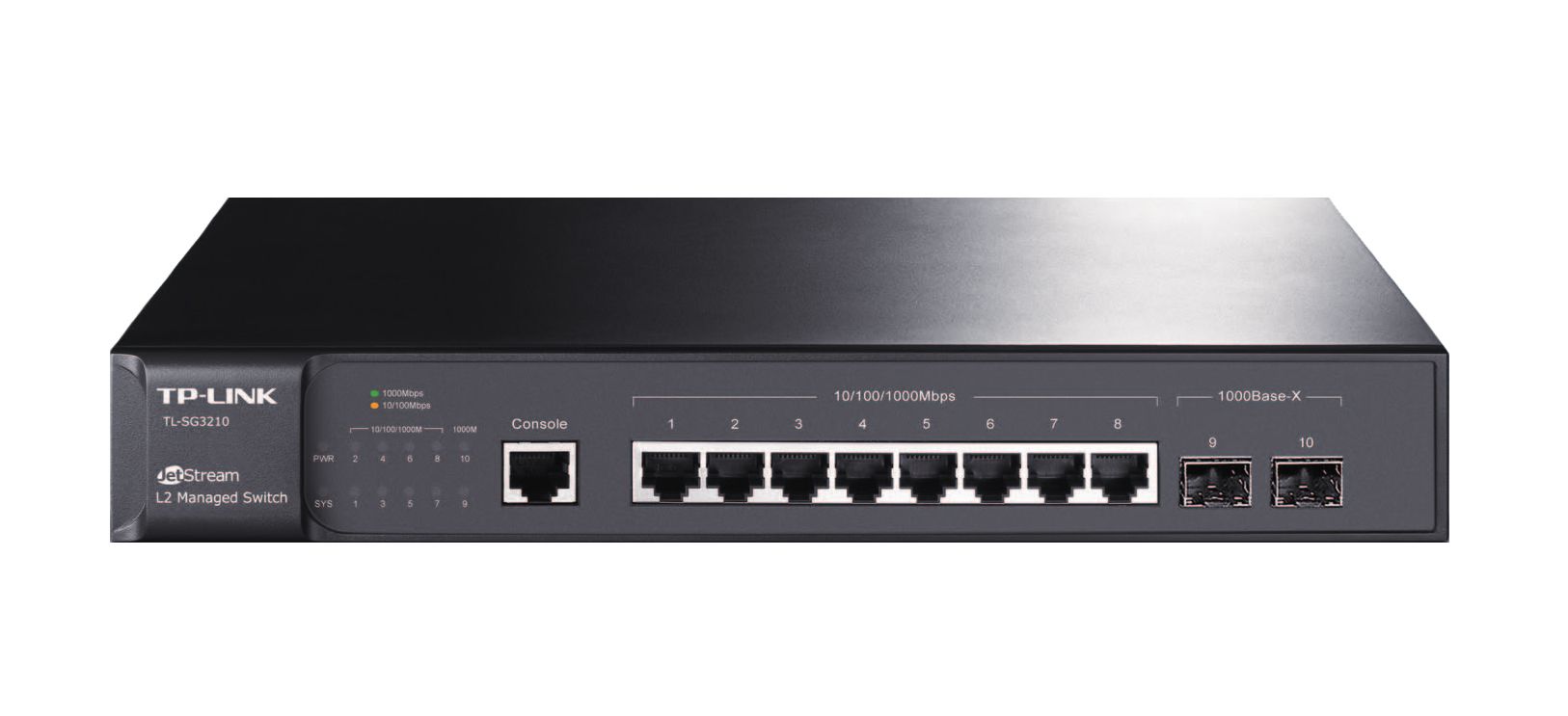 Tp-link jetstream tl-sg3210 switch di rete gestito l2/l3 gigabit ethernet (10/100/1000) 1u nero
