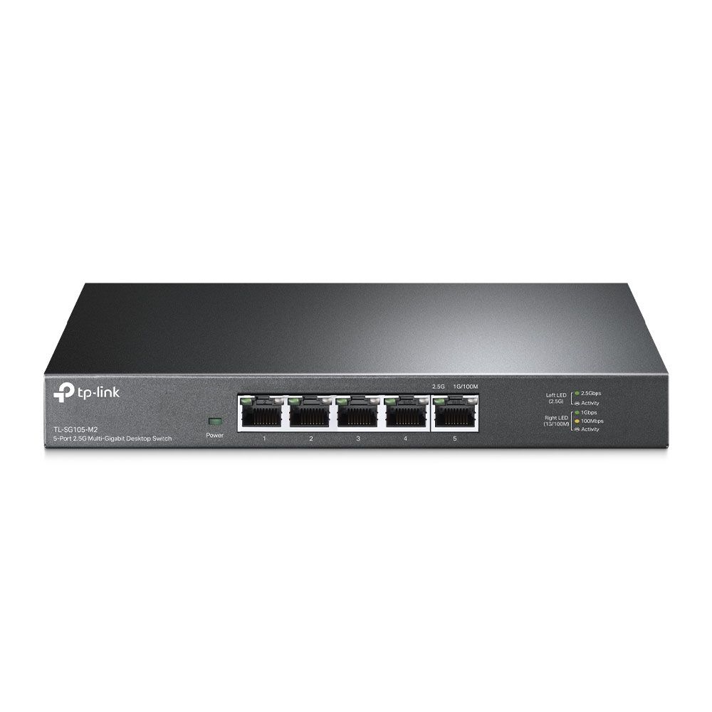 Tp-link tl-sg105-m2 switch di rete non gestito 2.5g ethernet (100/1000/2500) nero - 133188