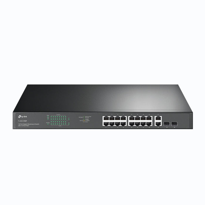 Tp-link tl-sg1218mp switch di rete non gestito gigabit ethernet (10/100/1000) supporto power over ethernet (poe) 1u nero