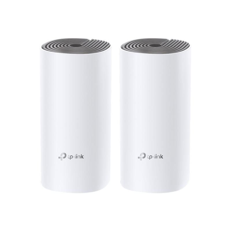 Tp-link deco e4 (2-pack) dual-band (2.4 ghz/5 ghz) wi-fi 5 (802.11ac) bianco, grigio interno - TPLNE000131