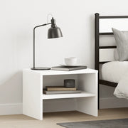 Comodino-Tavolino da notte Bianco 40x30x30 cm Legno Ingegnerizzato